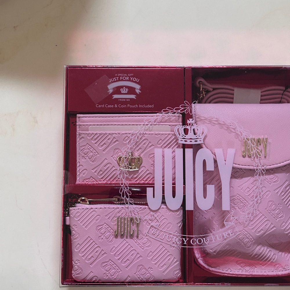 pink juicy couture purse wallet set